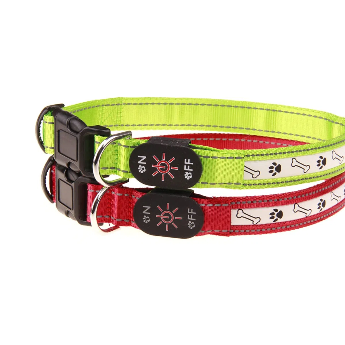 POPETPOP 3piezas Collar Led para Perros Luz Intermitente y Carga USB Collar para Mascotas para Paseos Nocturnos y Seguridad De Perros