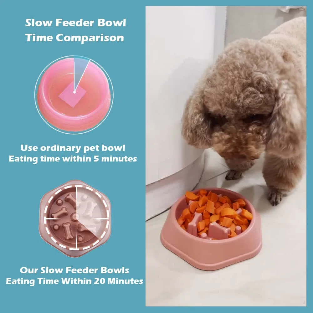 Cuenco de alimentación lenta para perros, comedero para perros, cuenco para cachorros, comederos para puzzles..