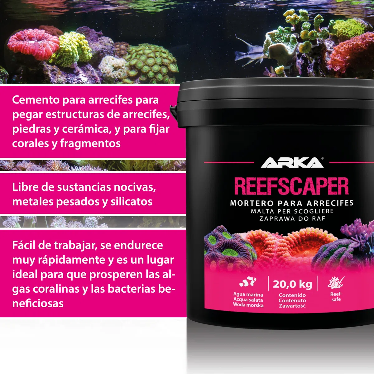 Mortero de Arrecife Marino 5000 g - Reefscaper para Esquejes