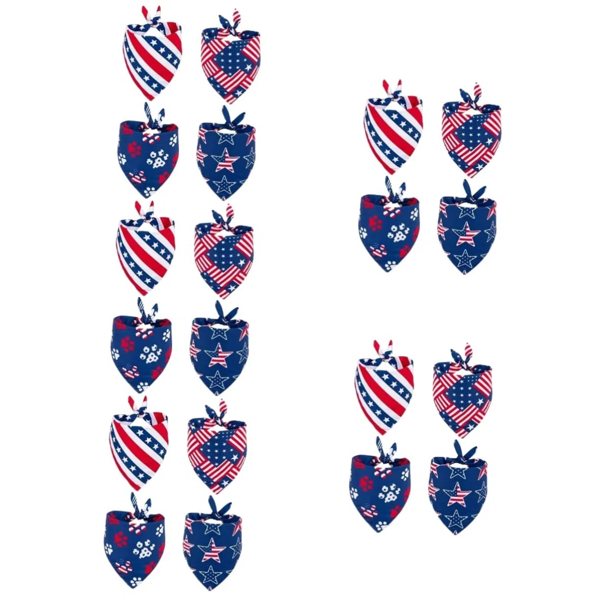 Sosoport 20piezas Pañuelos Triangulares para Mascotas Bandanas Decorativas De Día Independencia para Perros y Gatos Kit De Bufandas Ligeras y Cómodas para Mascotas
