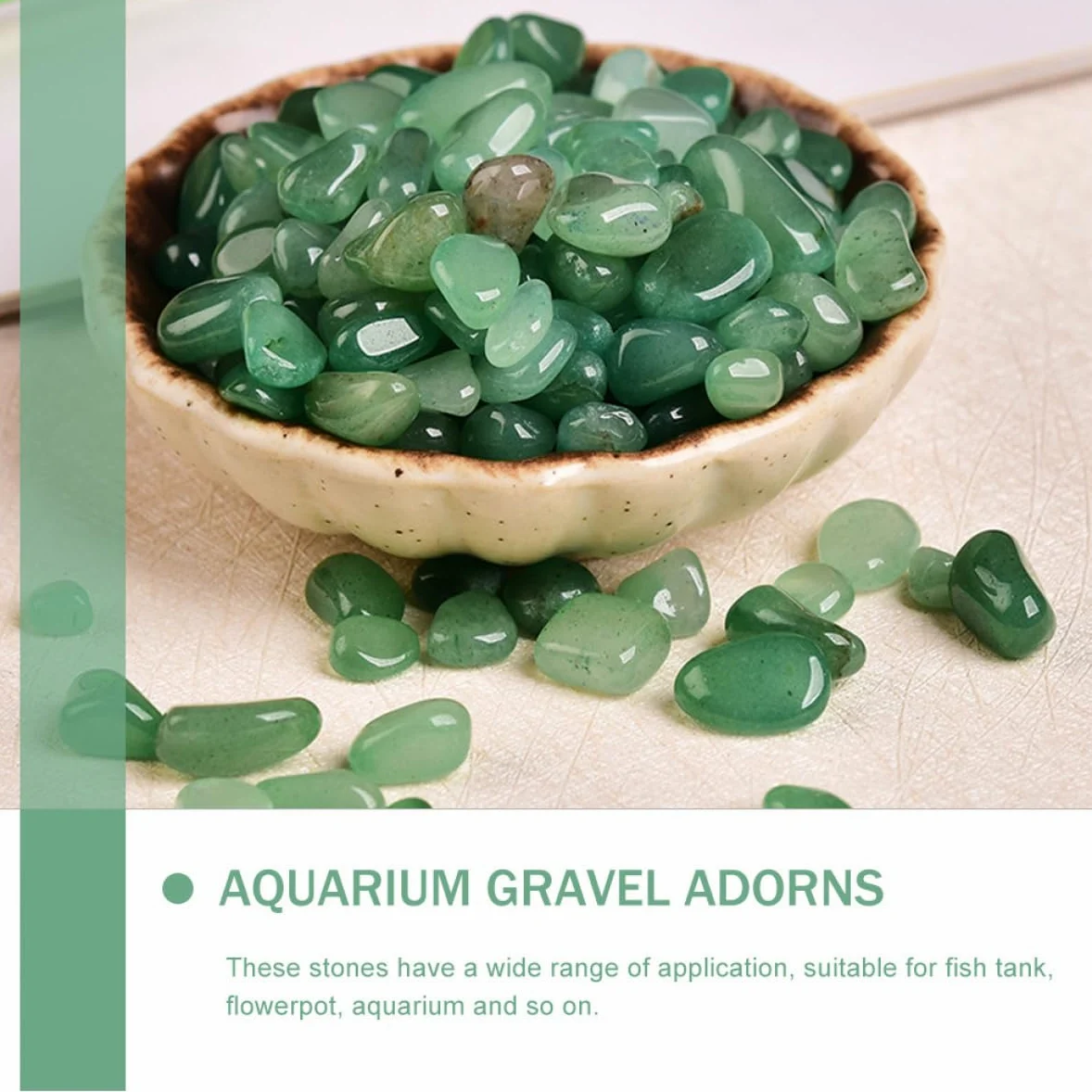 POPETPOP Piedras Ornamentales Verdes para Acuario y Jardín, Grava Irregular Resistente Diseño Innovador para Decoración de Peceras y Paisajismo