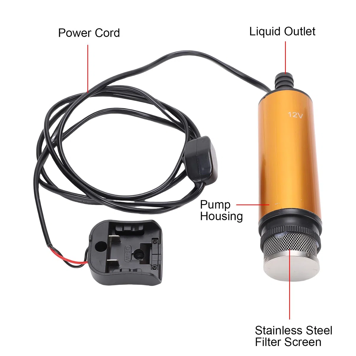 Bomba sumergible automática autocebante bomba de transferencia de agua para jardín piscina acuario inalámbrico DCB120 120W