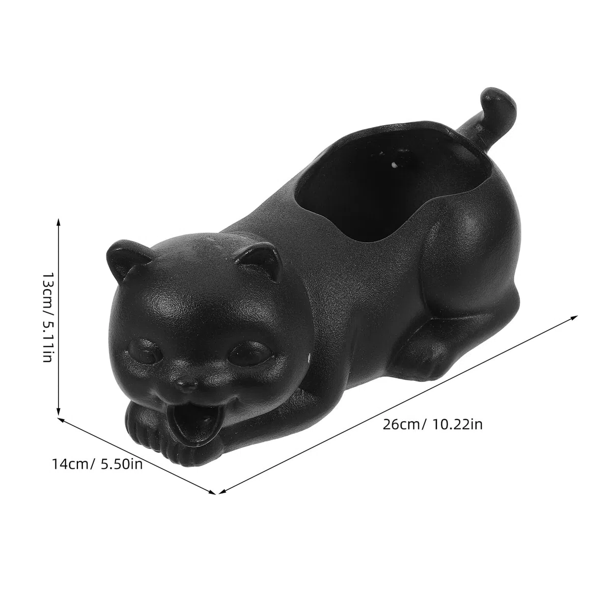 Dispositivo De Flujo De Agua para Acuario Escupidera De Cerámica Boquilla Figura De Gato para Decoración De Pecera Jardín o Interior