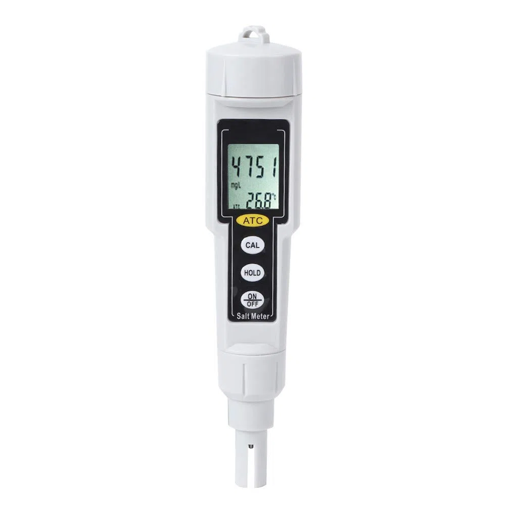 Probador digital portátil de salinidad, pantalla LED de alta precisión para piscina de agua salada y acuicultura