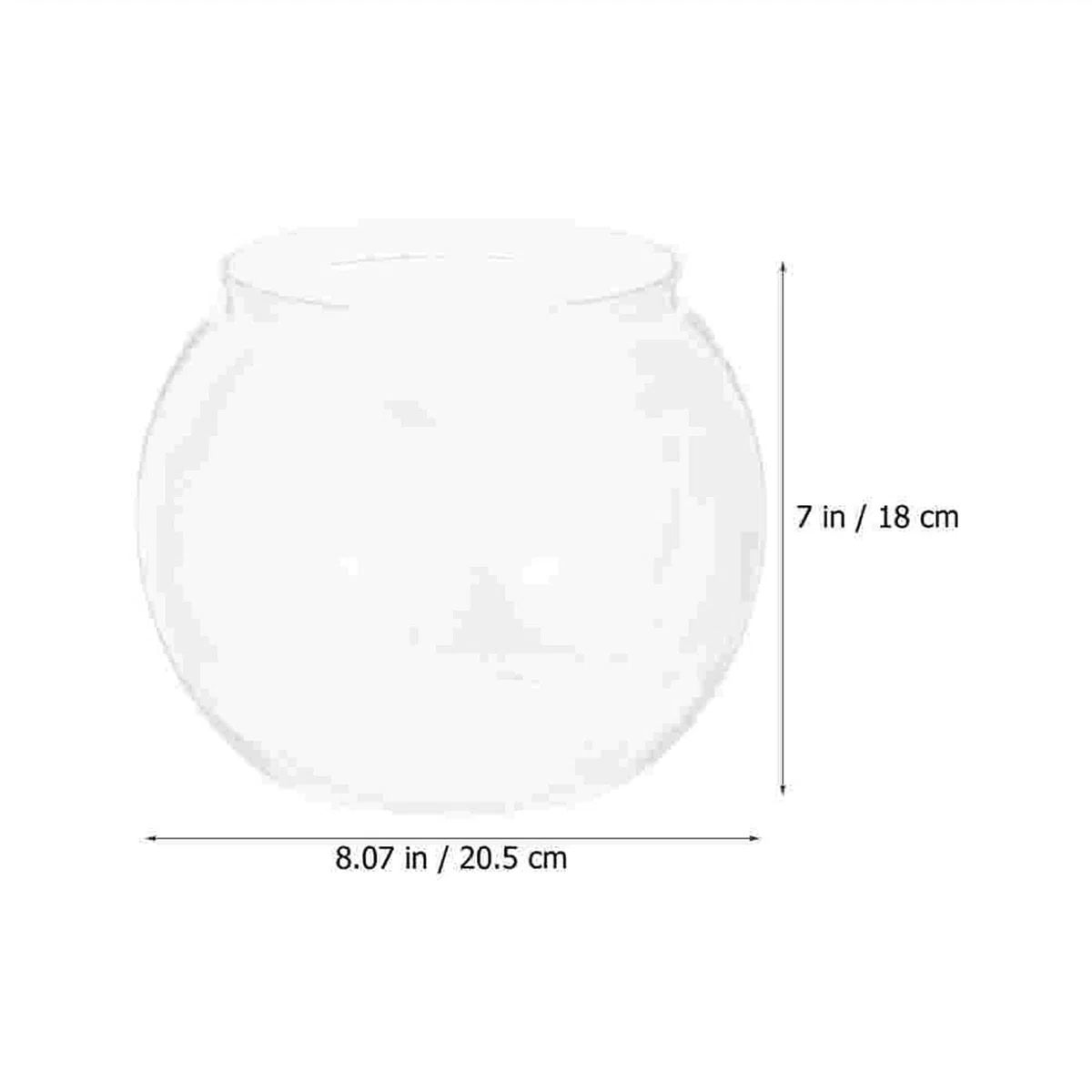 Peces de Agua Dulce Pecera Redonda de acrílico Transparente HD for acuarios, pequeña Oficina ecológica