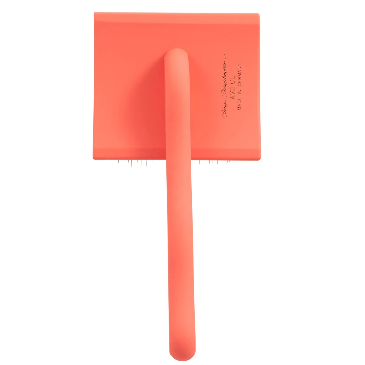 Chris Christensen Big G Dog Slicker Brush - Cepillo para desenredar pelusas, ahorra tiempo de energía, fabricado en Alemania, coral, grande