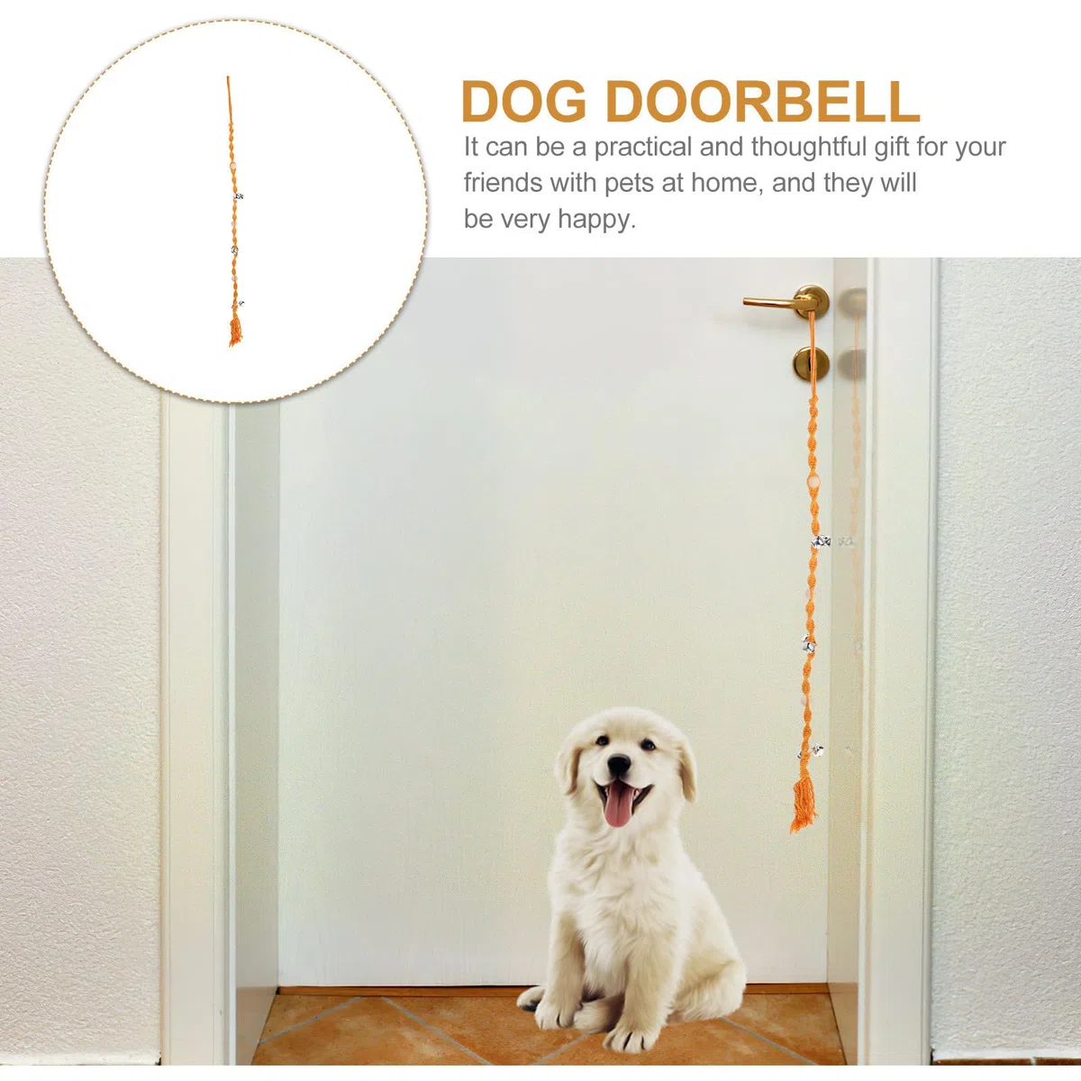 Didiseaon 5 Piezas Timbre para Perros Domésticos de Cuerda de Algodón,