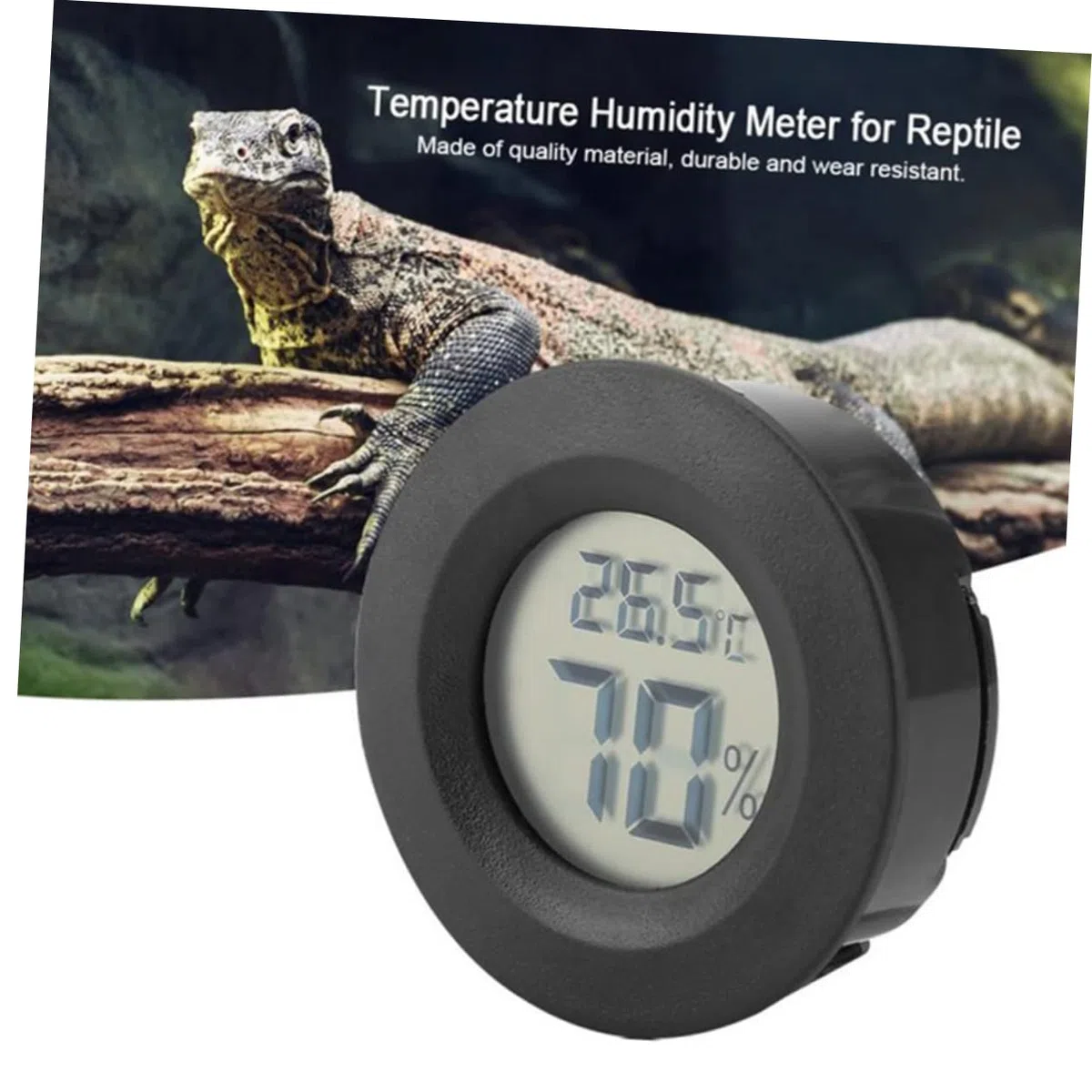10piezas Termómetro y Higrómetro Digital Medidor De Humedad y Temperatura Para Caja De Reptiles Acrílico Portátil y