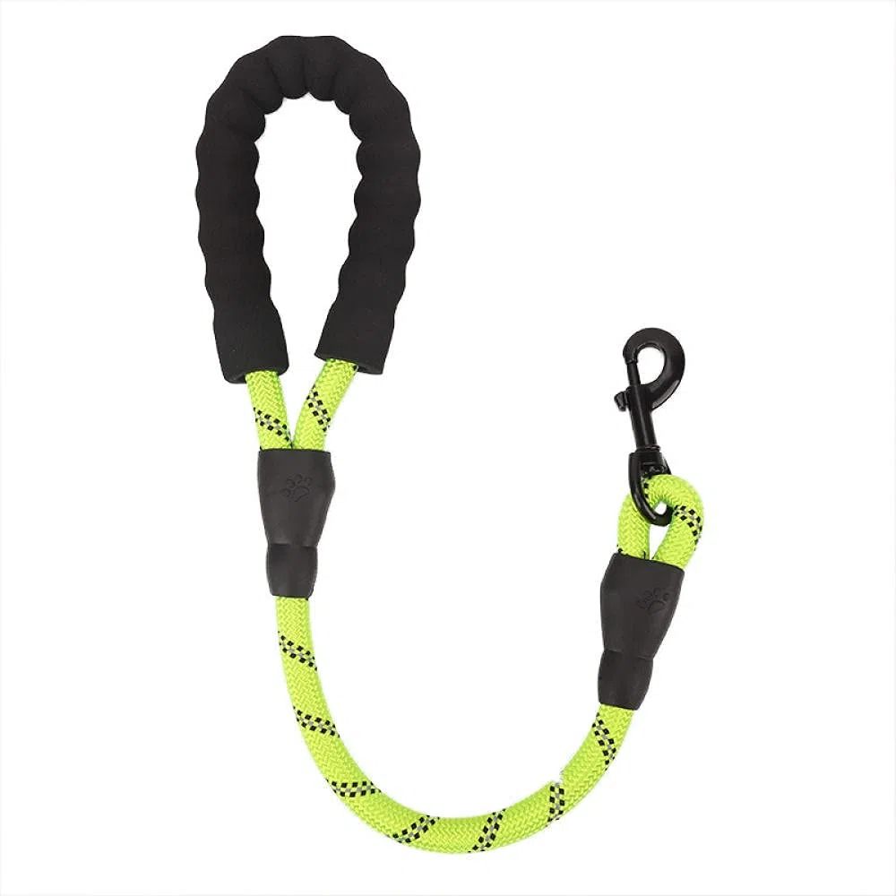 Correa Corta for Perros Verde, Cuerda for, 2 pies, Resistente, for Escalada de montaña, Correas Entrenamiento Reflectantes