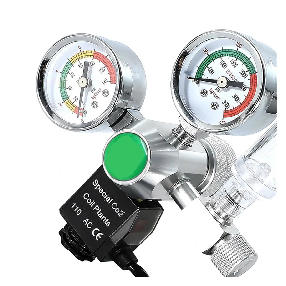 Regulador de CO2 for Acuario, Contador Burbujas solenoide, Sistema Control, válvula Reductora for Tanque Peces a Prueba Agua(M22)