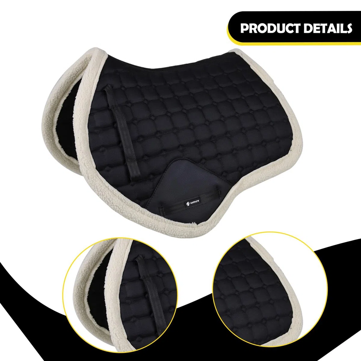 F Fityle Protector de Silla de Montar para Caballo, Almohadilla Absorbente de Sudor para Caballo, Accesorio Deportivo práctico y Resistente al Desgaste.