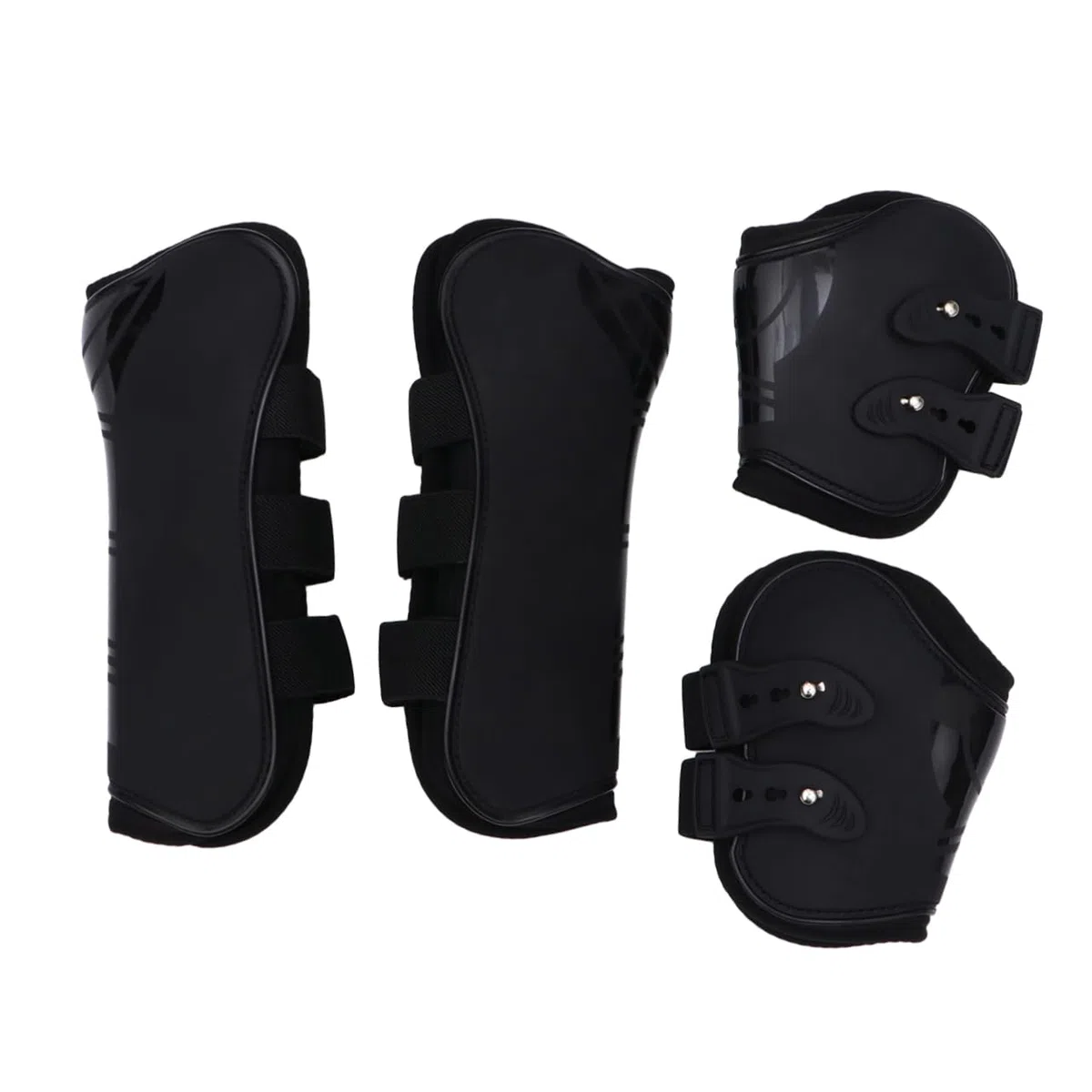 COLLBATH Protectores para Patas de Caballo Equipo Ecuestre Talla XL Negro | 2 Pares, Pu de Alta Elasticidad, Ajuste Cómodo y Antideslizante, Tamaño Xl para Uso en Patas de Caballo