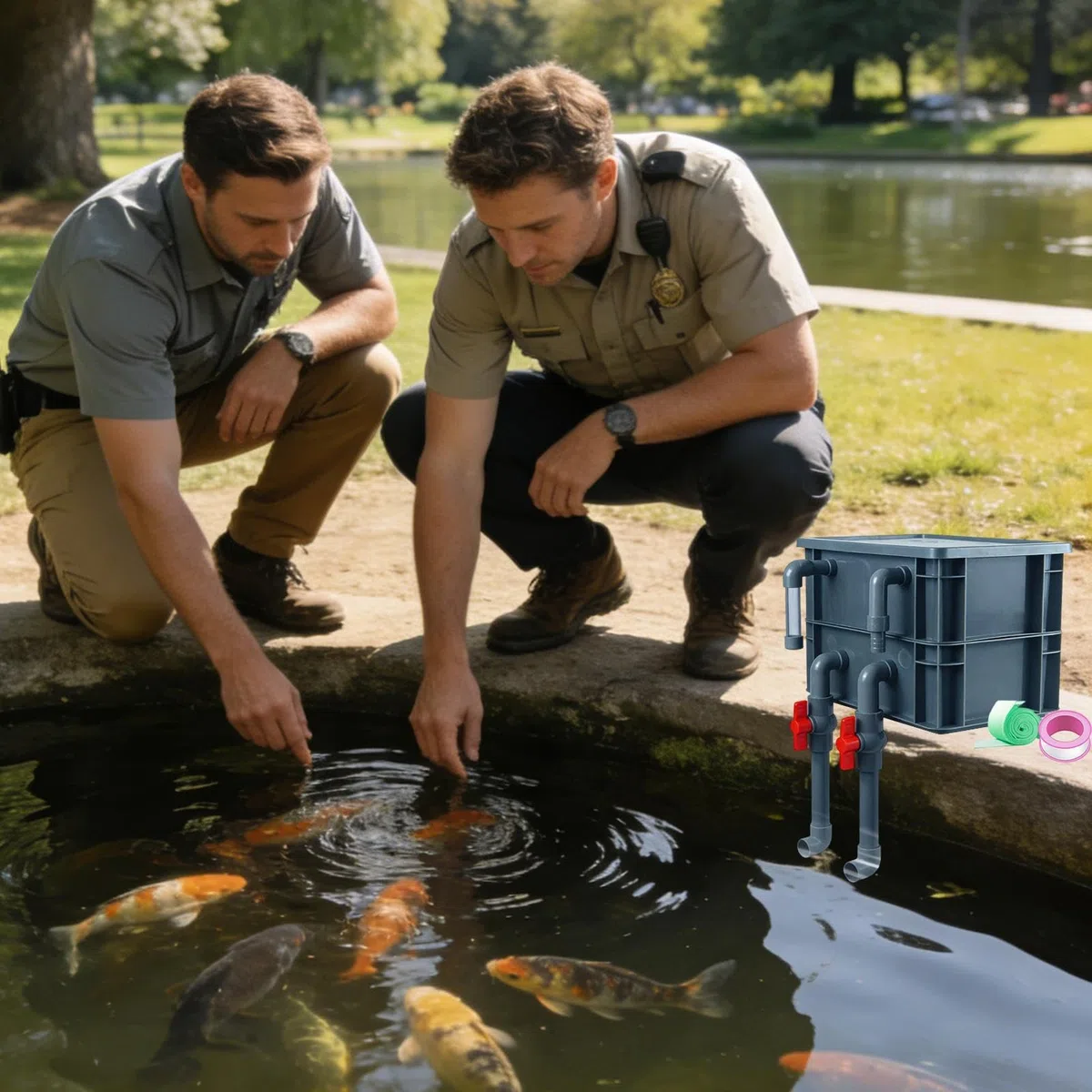 Caja de goteo de filtración de tanques Ish - Accesorio de caja de filtro PP de 35 cm | Juego de tuberías de ducha de lluvia, bandeja de goteo de acuario para agua dulce, agua salada, sala de estar
