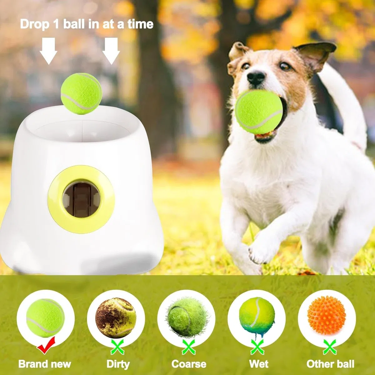 Alimentador Inteligente De Entrenamiento, Pelota De Tenis Inteligente For Perros De La Mayoría De Los Tamaños, Máquina Lanzadora De Pelotas For Mascotas Interactiva For Cachorros, Lanzador De Pelotas
