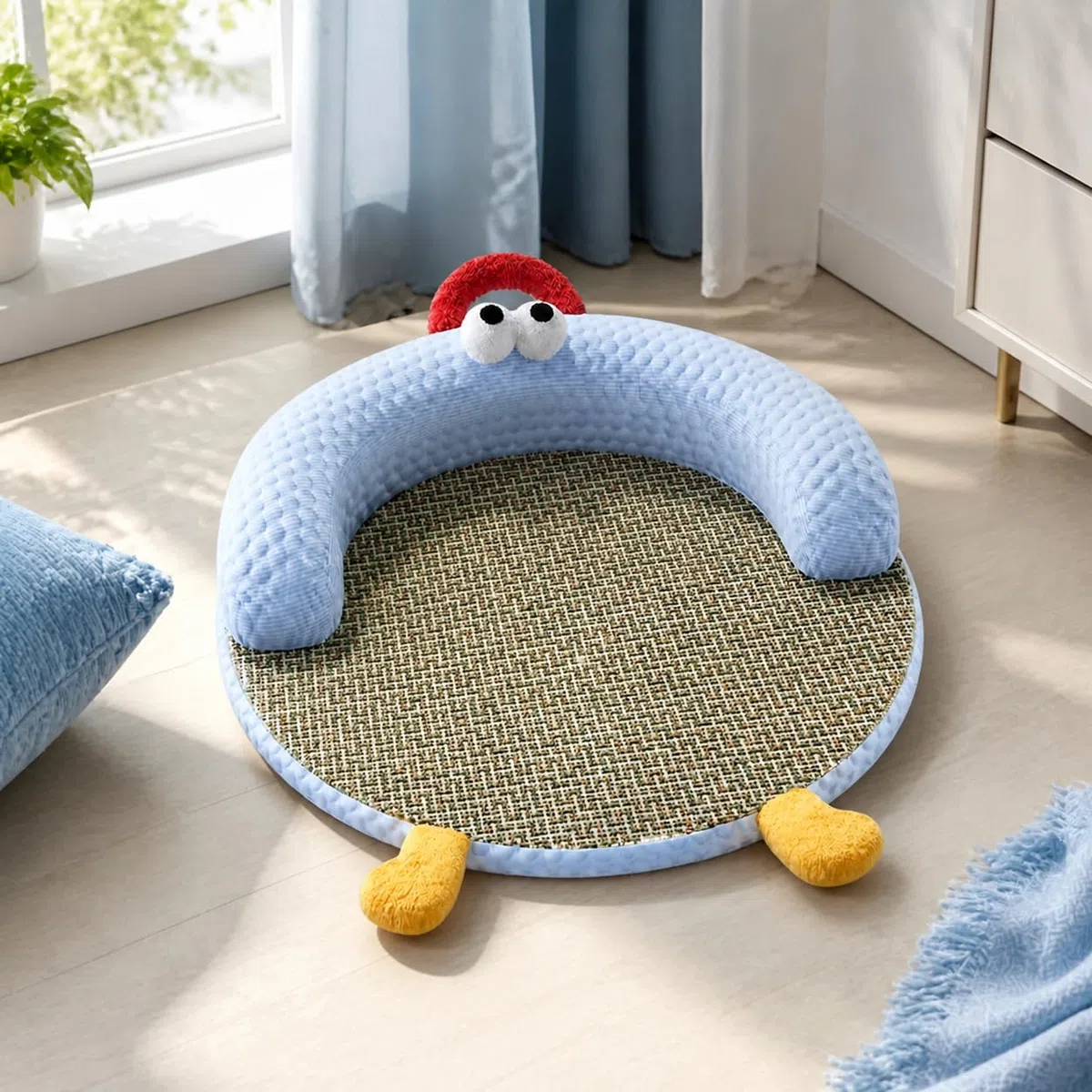 Cama Redonda para Mascotas Lavable, L, 60cm diámetro, para <9kg