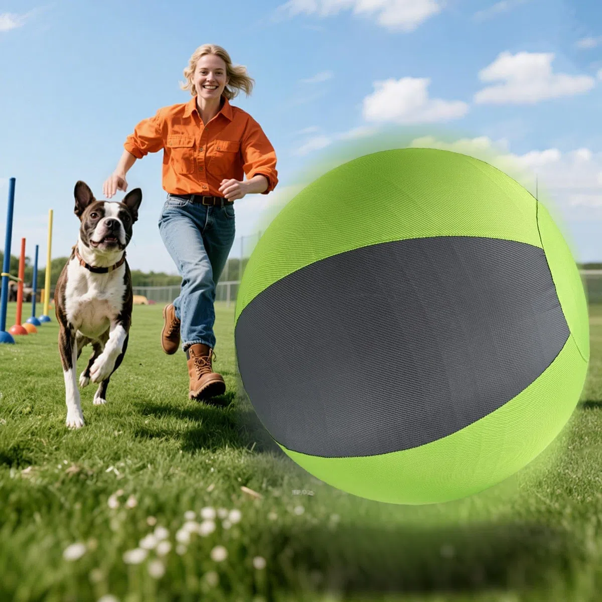 Pelota Grande Pastoreo Perros Mordedor Inflable Cachorros | Pelota De Entrenamiento Para Cachorros Dueños de mascotas, amantes de animales, entrenadores, patio, jardín, parque, piscina