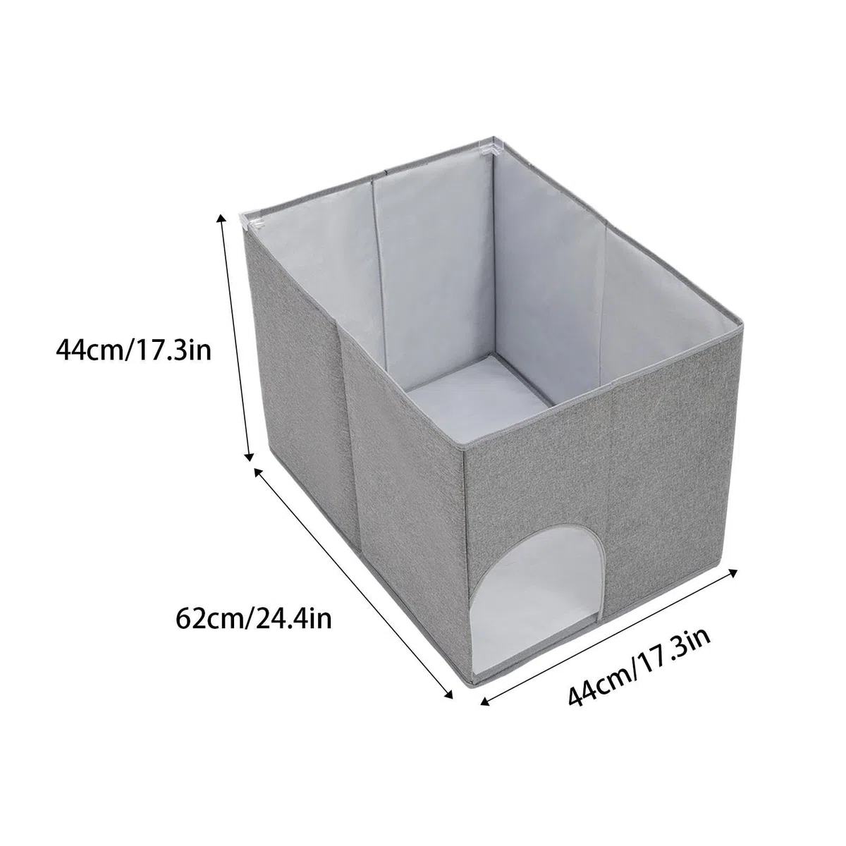 para Arenero de Gato Recinto Abierto con Laterales Altos Y Sin Tapa | Cubierta De Protección Para Arenero Para Garaje, Balcón, Apartamento, Rincón, Salón, Hogar E