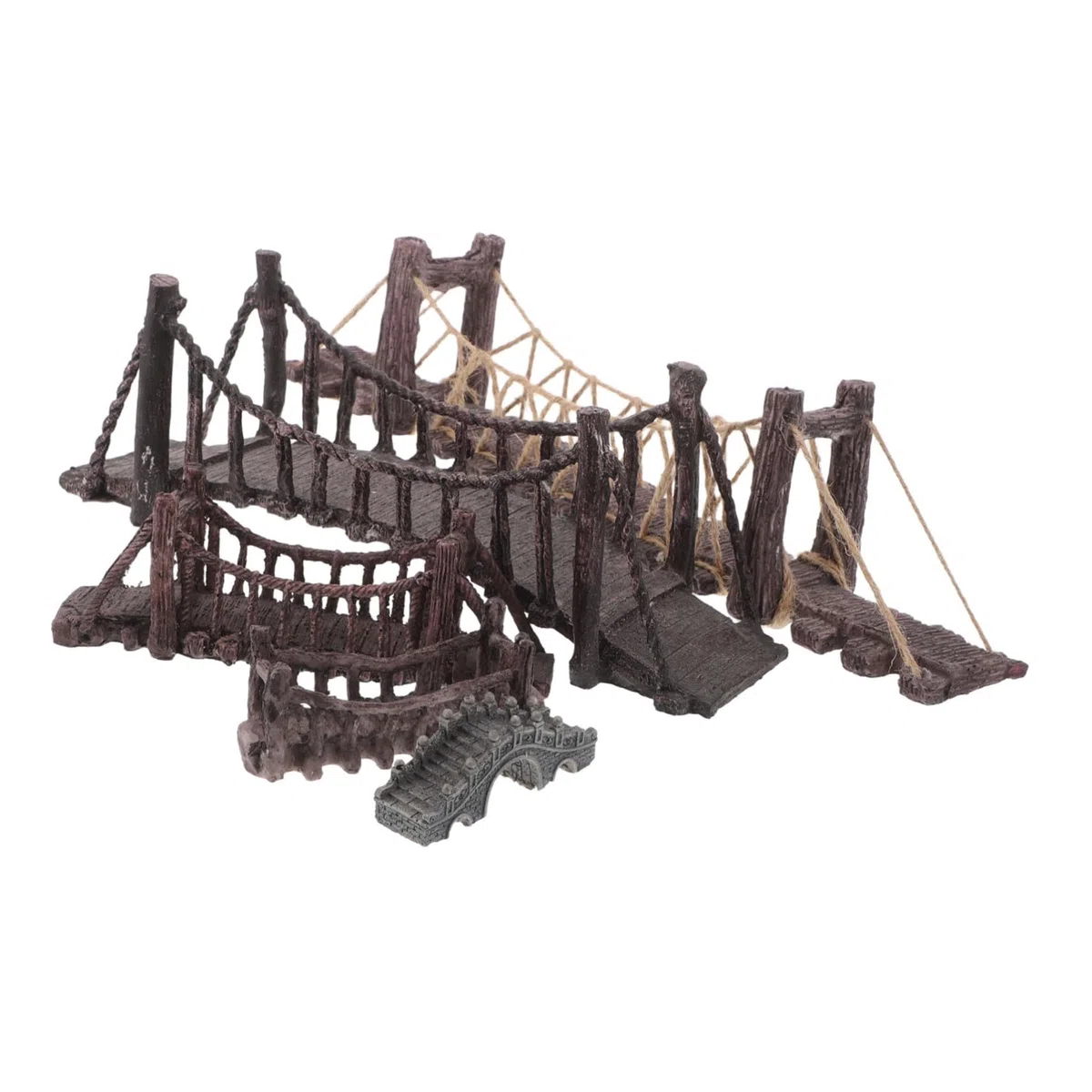 TOYANDONA 5 Piezas Mini Puentes de Jardín de Hadas para Acuario Figuras de Resina Resistentes al Agua Decoración Detallada para Paisaje de Pecera Accesorios Versátiles para Terrarios y Mini