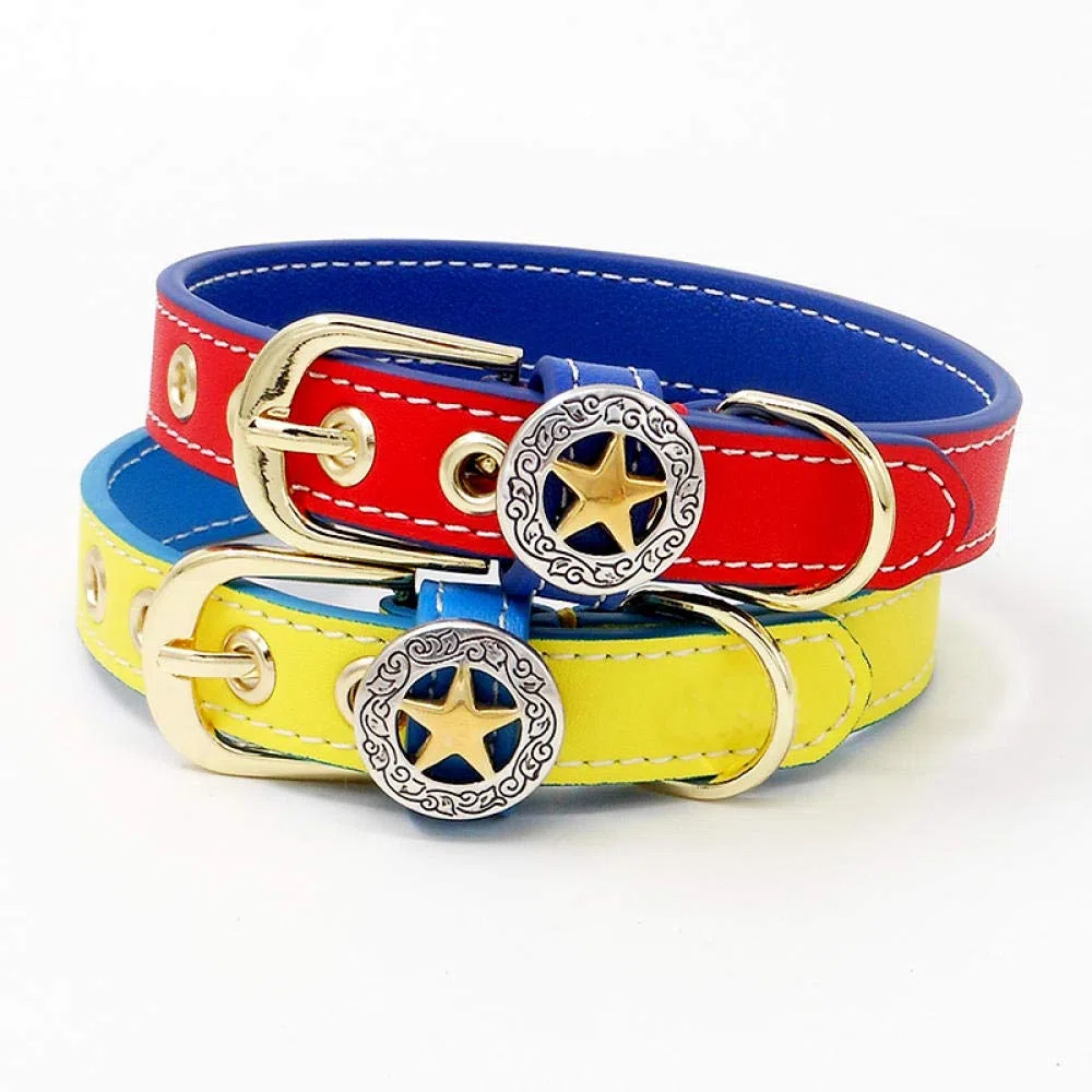 Correa para Mascotas Nuevo Collar de Perro de diseño Personalizado de Cuero Genuino para Mascotas, Collar de Gato, Accesorios para Perros, 100% Hecho a Mano, Collar de Perro pequeño para Cachorros-r