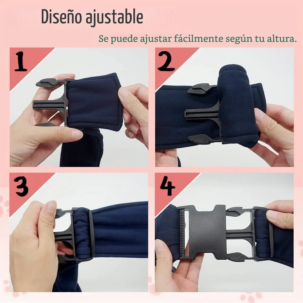 NATUYA Transportador de Perro con Bolsa de Red para Transportar Perros, Gatos, Bolsa para Mascotas Manos Libres, Bolsillo de Red con Hebilla (Negro)