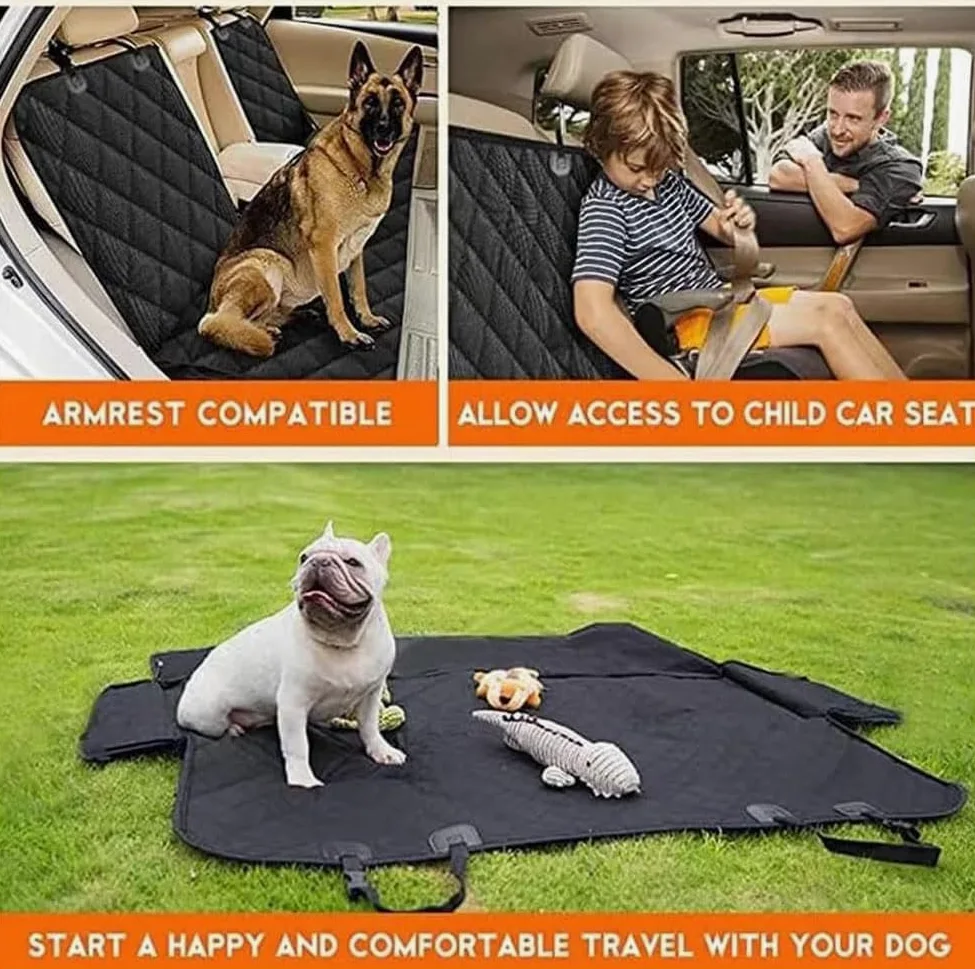 Funda para Asiento De Coche Perros para Buick Enclave Encore Insignia Regal, Prueba De ArañAzos E Impermeable Funda para Asiento Trasero De Coche para Perros