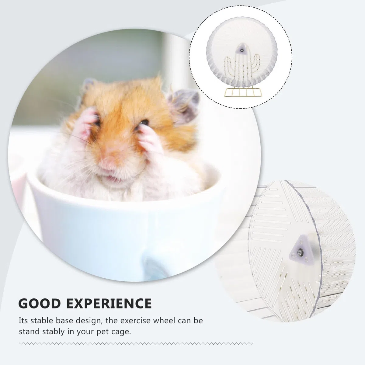 Happyyami Rueda para Hámster Soporte Juguete De Ejercicio para Animales Pequeños para Chinchillas y Ratas Estable y Silenciosa Color Aleatorio