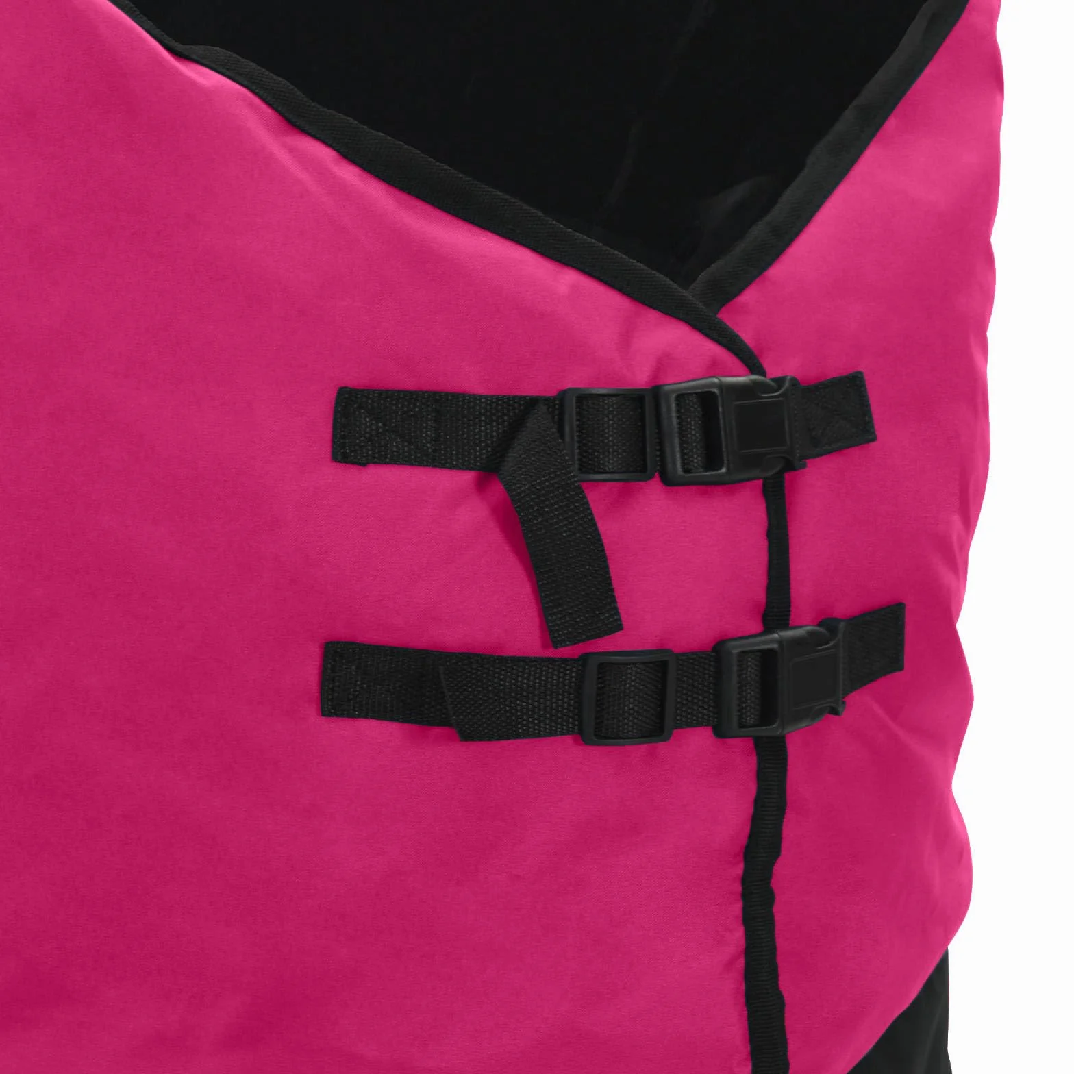 Manta para caballo rosa y negro, 75 cm, poliéster, impermeable, transpirable, resistente al viento, para establo, pasto, exterior, transición, invierno, verano, protección