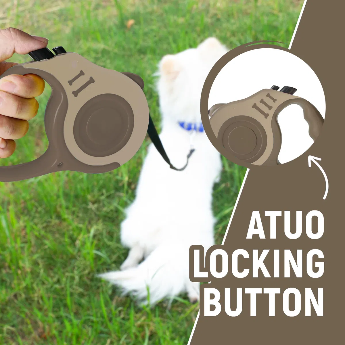Correa retráctil para perro, cinta telescópica automática para perros, cinta para mascotas de 10/16 pies, duradera y conveniente, con cuenco plegable, dispensador, bolsas de basura, adecuada