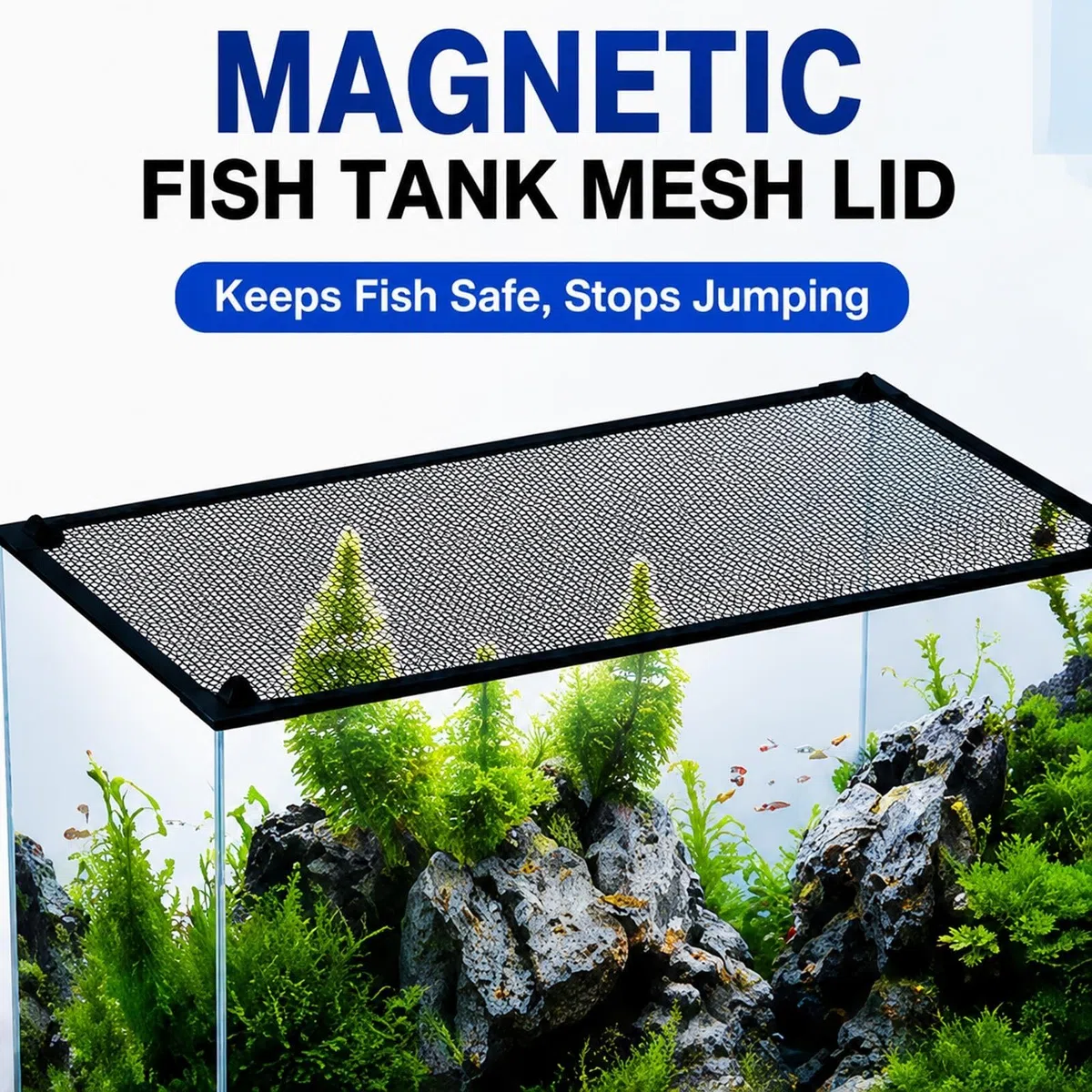 Tapa Magnética For Acuario, Red De Malla Antisaltos