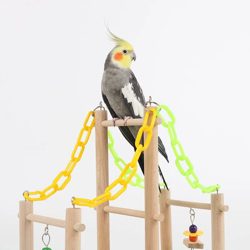 Puesto de pájaros Escalera de Escalada Divertida, Red Loros, Marco, mil Anillos, Escalera Nubes, Puente Colgante, Juguete for pájaros