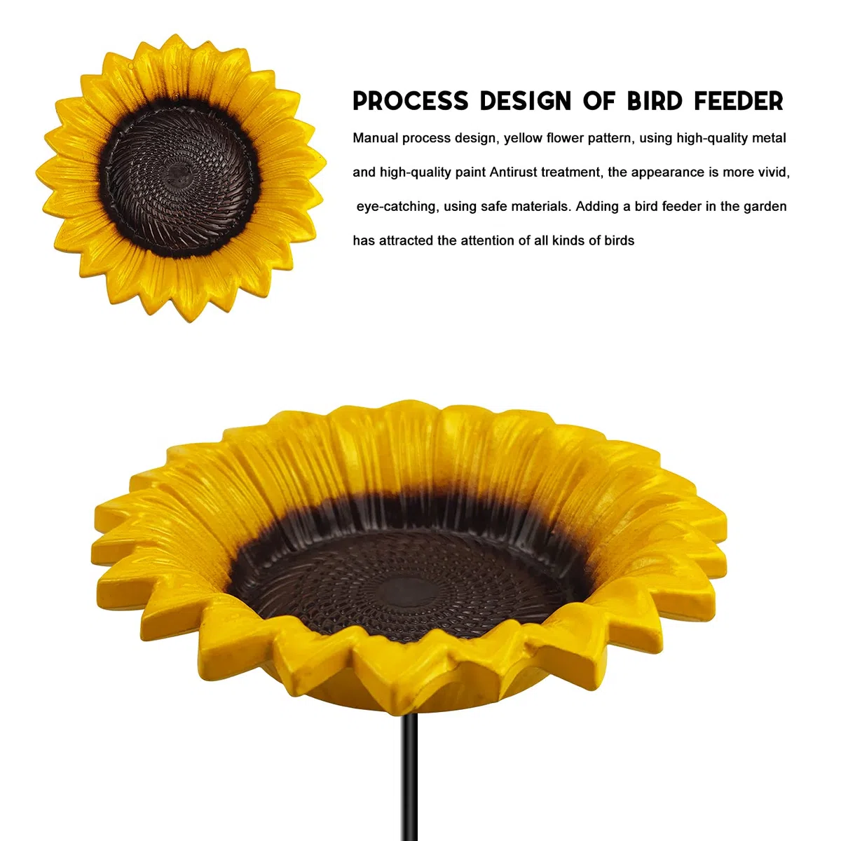 Bebedero para pájaros, Comedero for pájaros de Girasol Baños for for Exteriores