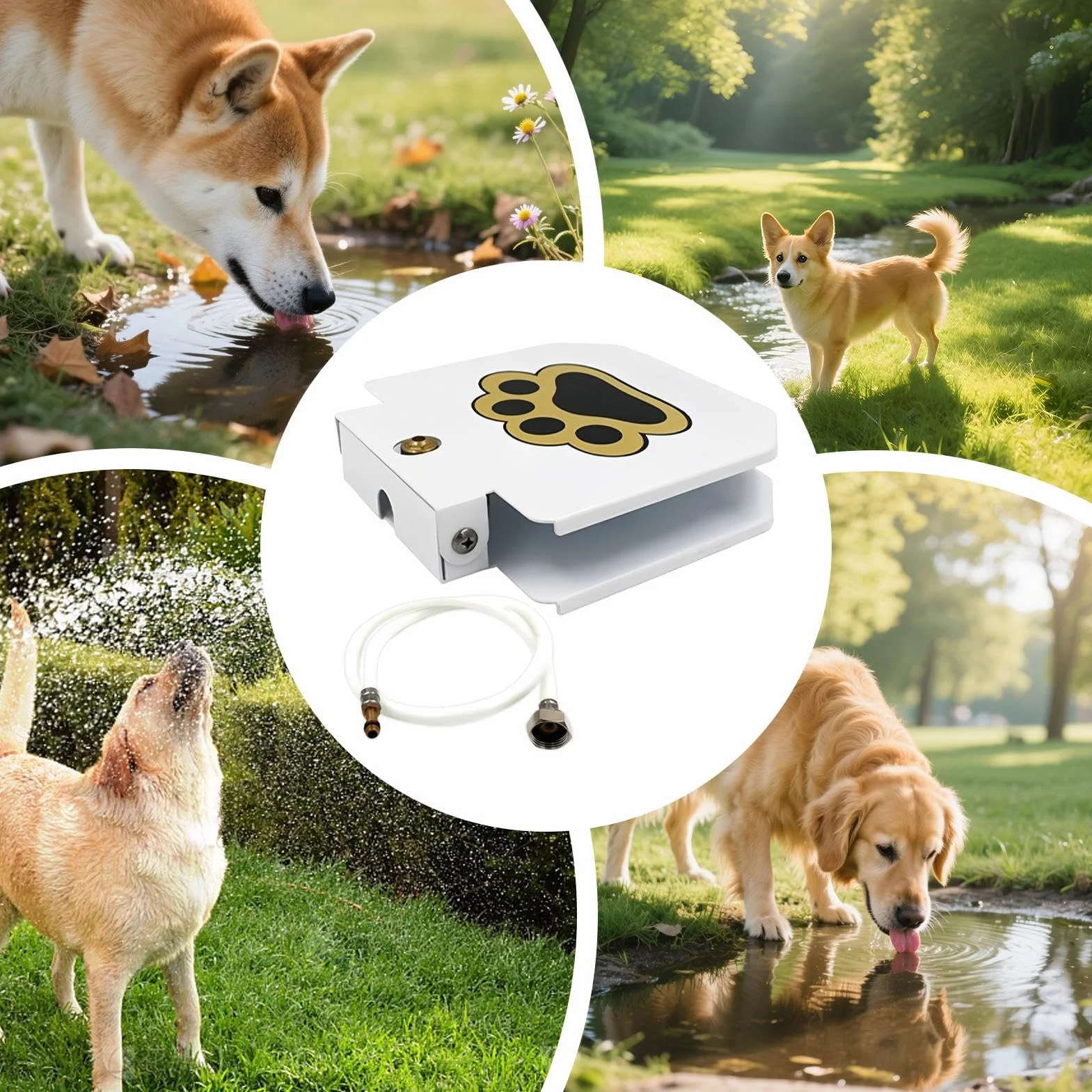 Juguetes Fuente De Agua para Perros Exterior Dispensador De Agua para