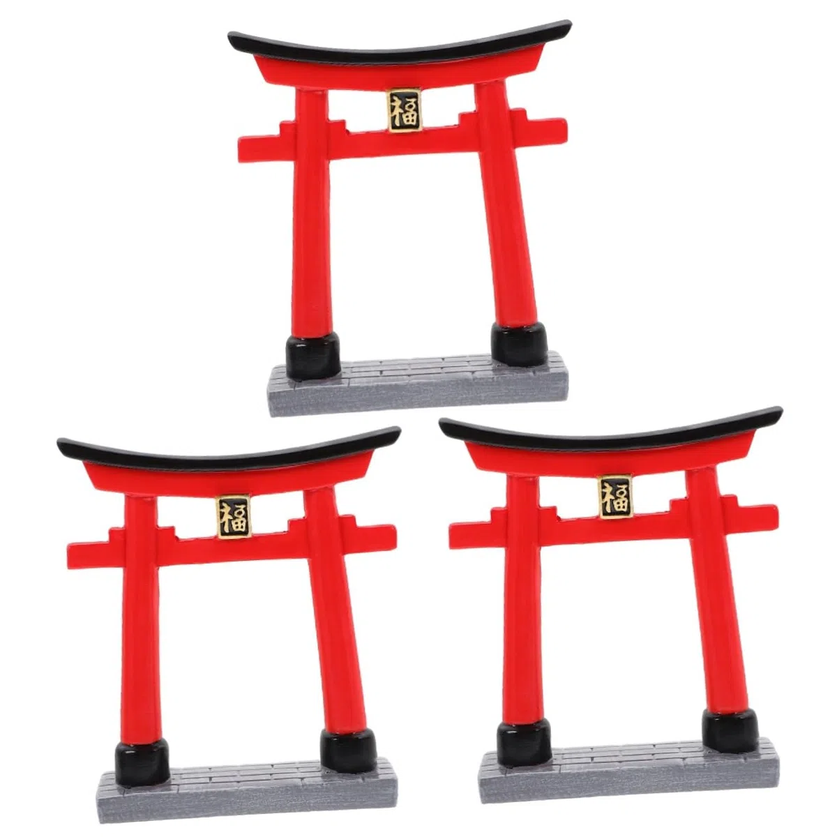 YARNOW 3 Piezas Santuario Puerta Torii Estatuas De Jardín Acuario Paisaje Prop Aire Pequeña Decoración Pecera Adorno Acuario Decoración Arena Mesa Decoración Micro Paisaje