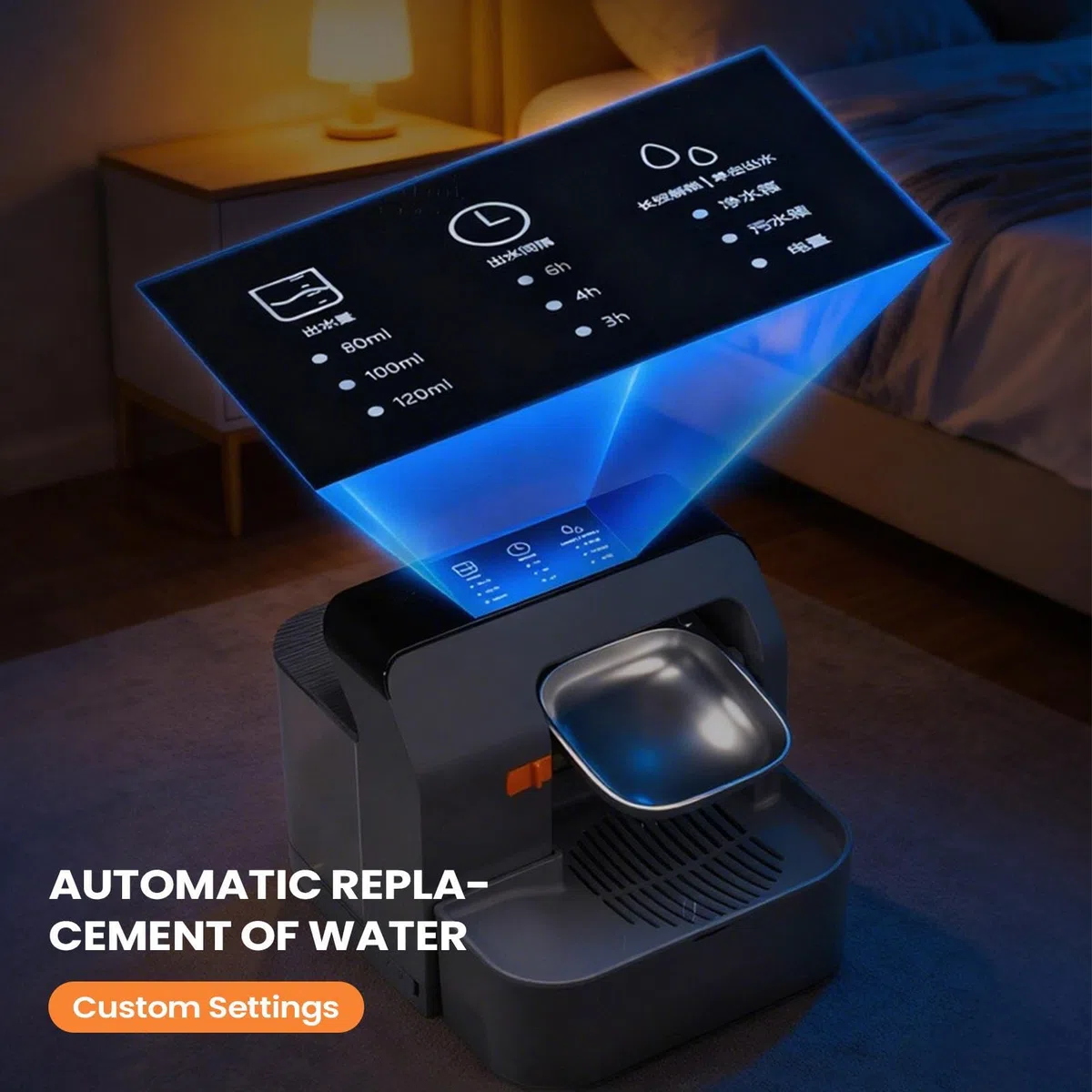 Bebedero Automático para Perros Botella De Agua Silenciosa De 3.2 litros | Fuente Hidratante Portátil para Animales Domésticos Para Cachorros, , Conejos, Interior, Exterior, Jaula y Transportín