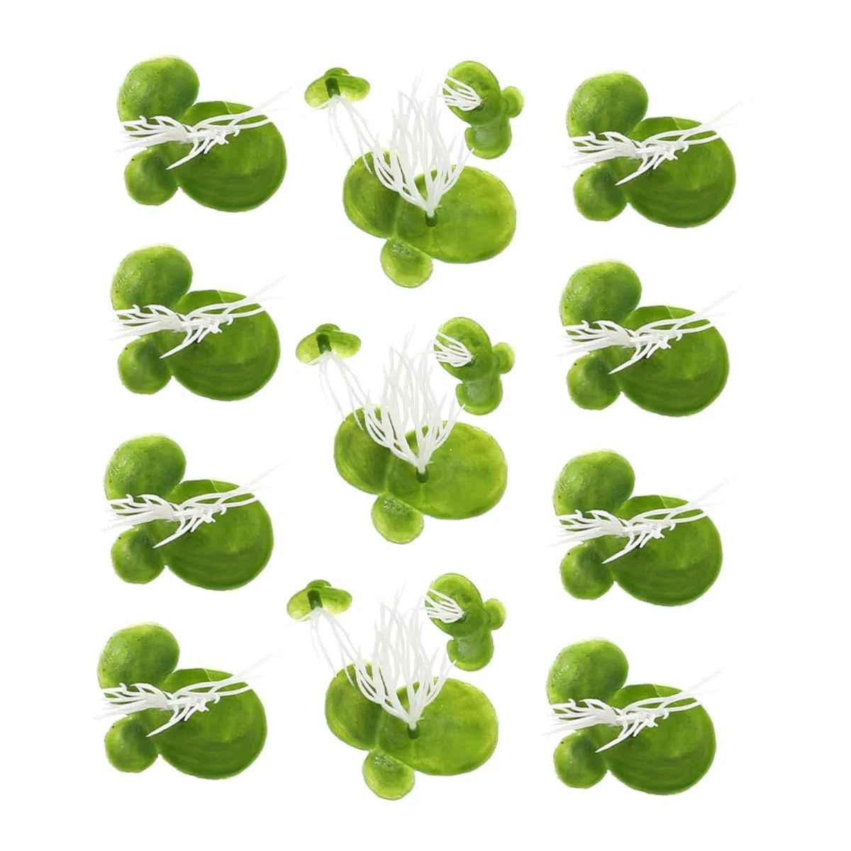 PRETYZOOM 450piezas Acuáticas Artificiales Flotantes Decoración De Lenteja Simulada Adornos para Estanques y Peceras Suministro De Vegetación para