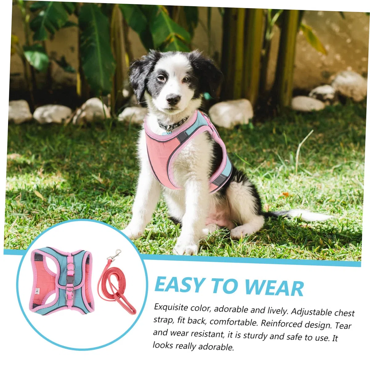 Happyyami 3juegos Arnés Reflectante y Correa para Mascotas Conjunto De Arnés Antiescape para Perros y Gatos para Paseos y Entrenamientos Al Aire Lively