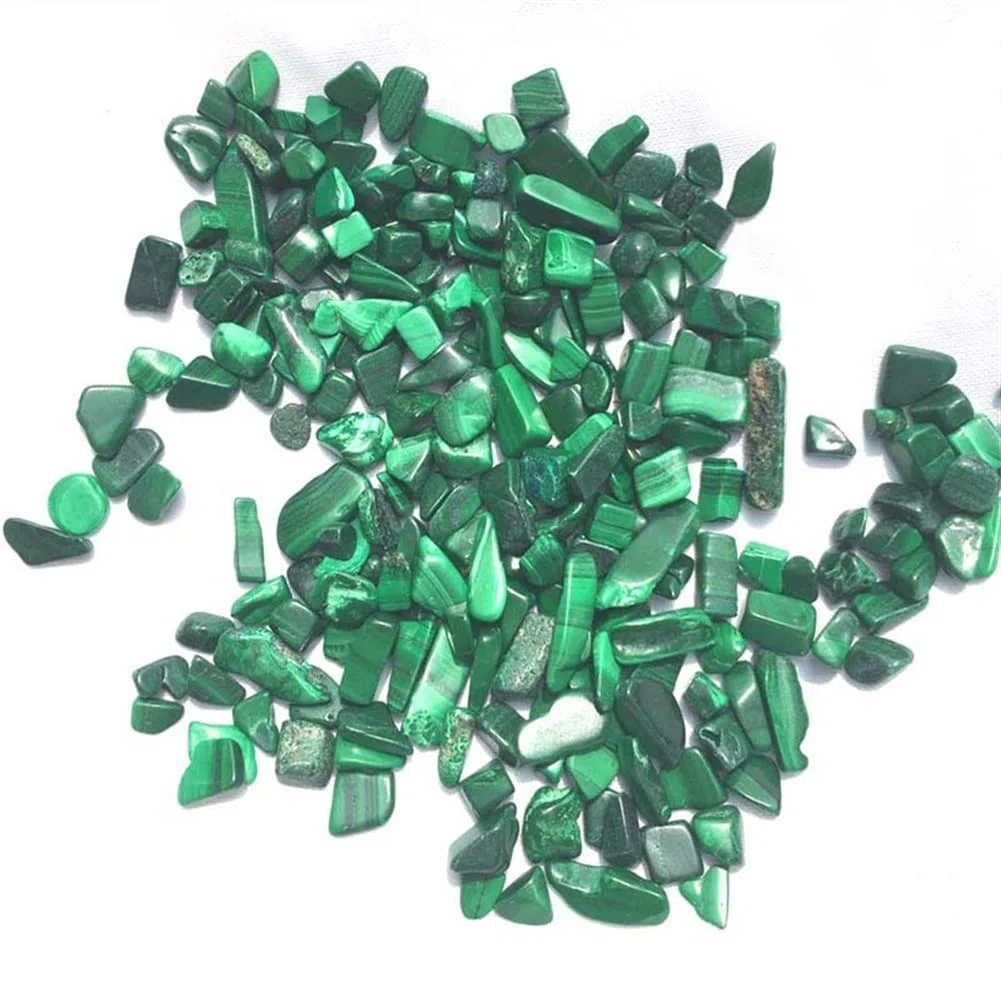 Cristales y Piedras Naturales Malaquita Verde Natural Grava Piedra áspera cruda Cristales Jardín Hogar Acuario Pecera Decoración for la decoración decoración de la habitación (Size : 100g)