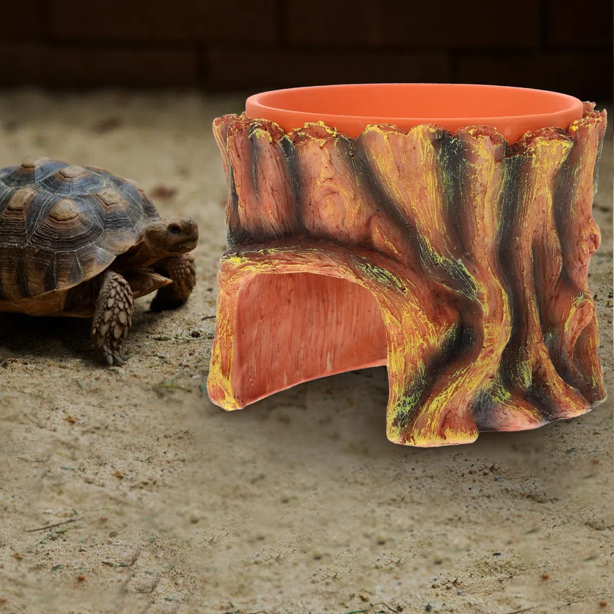 minkissy Cueva para Reptiles de Resina, Escondite Húmedo Grande para Geckos, Decoración Natural para Terrarios y Jardines, Accesorio Seguro para Hábitat de Mascotas