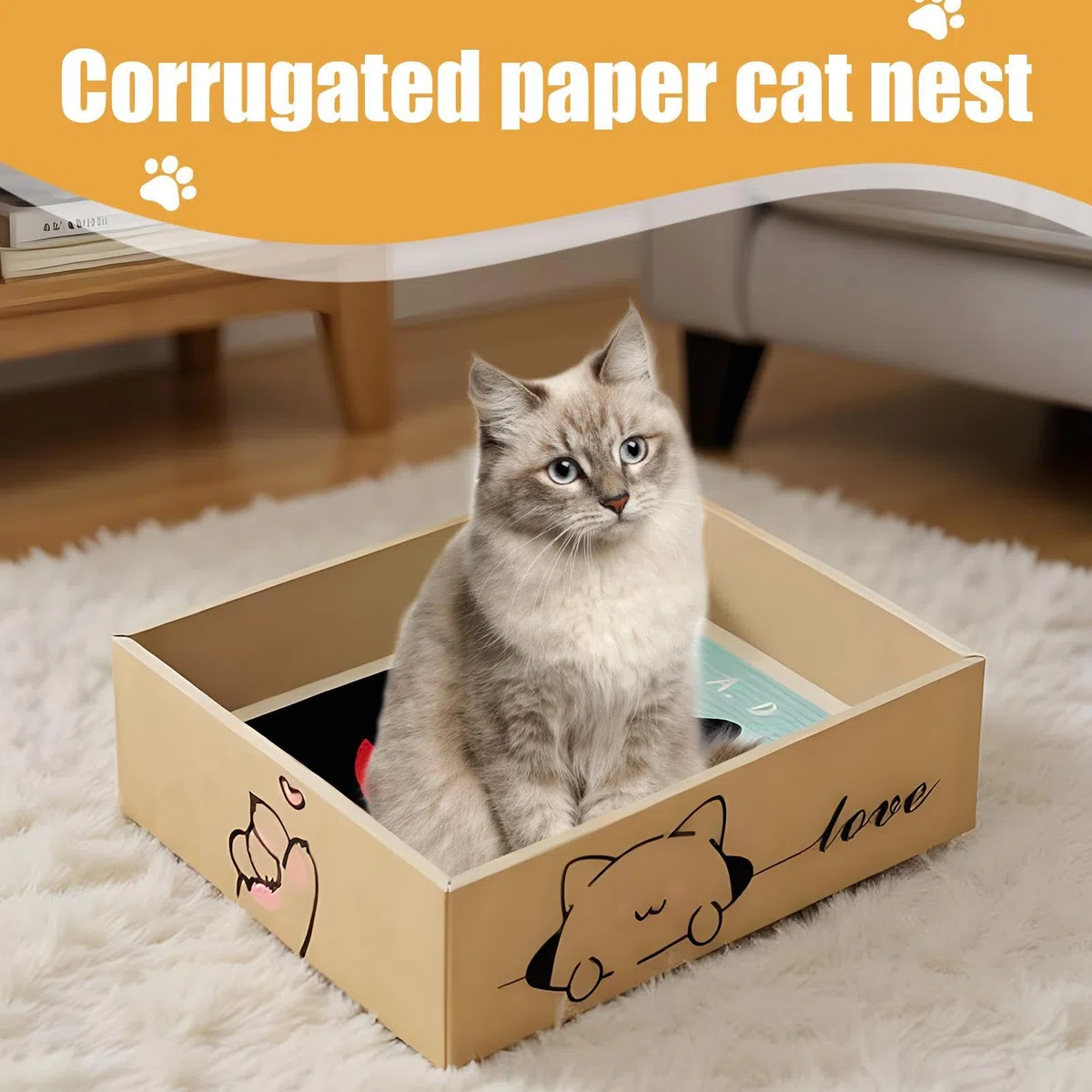 Tableros Rascador para Gatos de Interior Alfombrilla Rascadora Para Gatos | Juguete De Cartón Ondulado Antiarañazos Protección Muebles Bienestar Aburrimiento