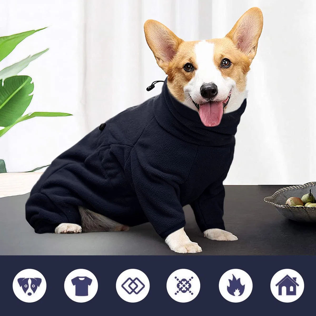 ROZKITCH Ropa de invierno para perro, resistente al viento, chaqueta cálida para clima frío, chaleco acogedor, ropa para perros pequeños y medianos, caminar, senderismo, dormir, azul, talla S