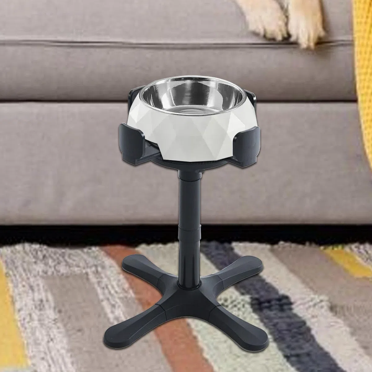 Soporte Elevado Ajustable para Comedero de Mascotas para Perros de Todos Los Tamaños, 1 PC