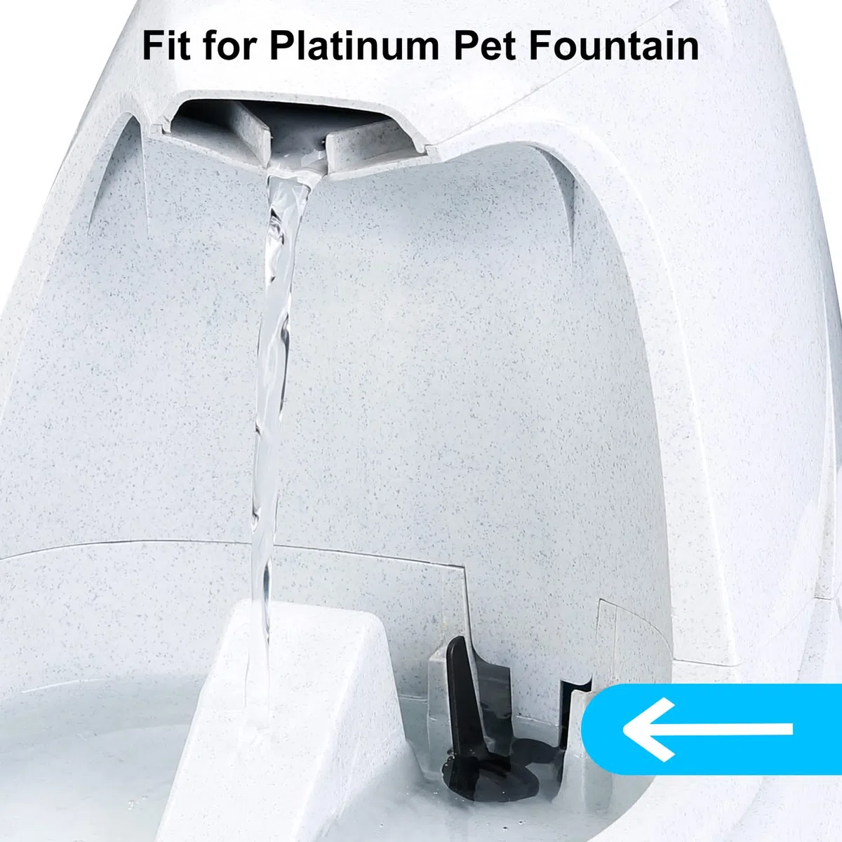 Bomba de fuente de agua para gatos, bomba de repuesto USB de 5 V compatible con dispensadores de agua LED Platinum y Platinum para perros y gatos con adaptador de CA