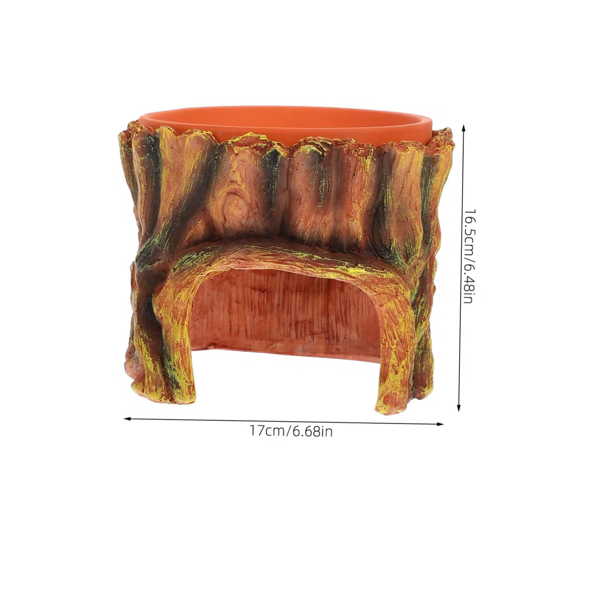 Cueva de Escondite para Reptiles de Resina Interior Espacioso Diseño Multifuncional Adecuado para Terrarios y Jardines de Serpientes y Cangrejos