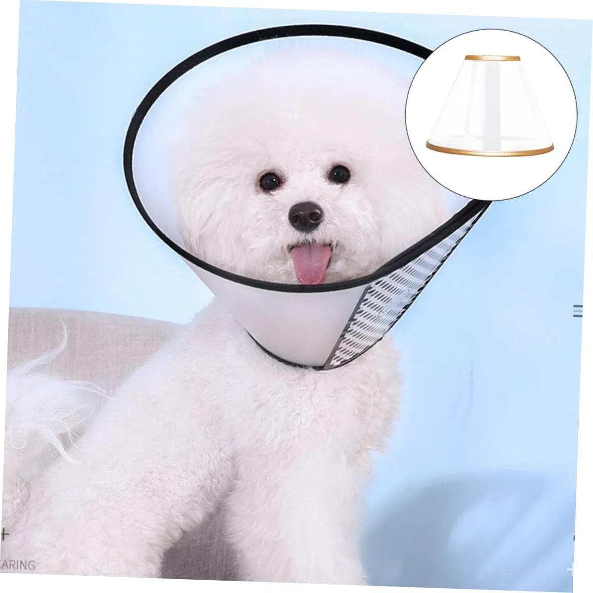SUPVOX 2piezas Collar De Ajustable para Mascotas Diseño Transparente Previene Lameduras y Rasguños Válido para Perros y Gatos Profundidad