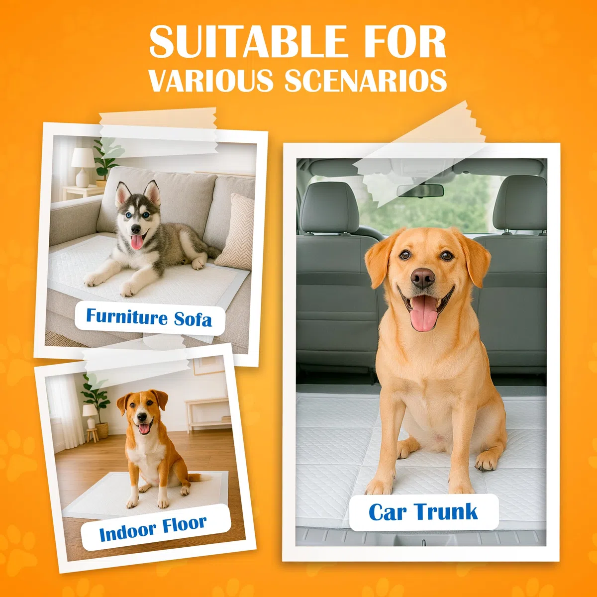 Paws & Claws Pet Supplies - Almohadillas para orina de perro, tamaño grande, 28 x 30 pulgadas, 40 unidades, 6 capas a prueba de fugas, súper absorbentes, capacidad para 8 tazas, protección las 24