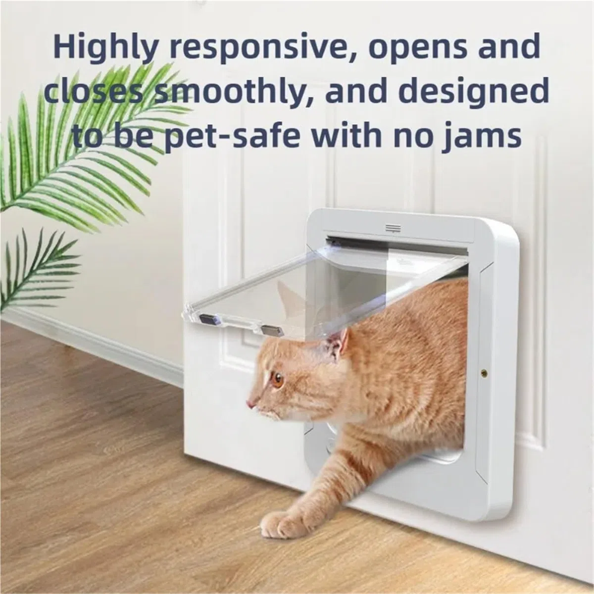 Gateras para Puertas Detección de Gatos Inteligentes Control Puerta dirección Entrada Salida reconocimiento Inteligente Agujero electrónico automático(Red)