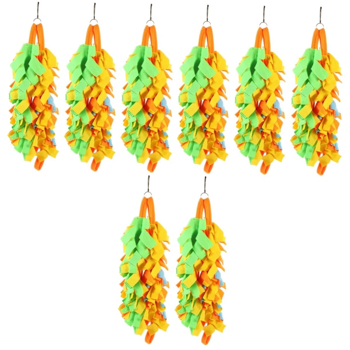 FOMIYES 8piezas Juguete Colgante para Pájaros y Hámsters De Masticar y para Periquitos y Pequeñas Diversión y Entretenimiento Jaulas
