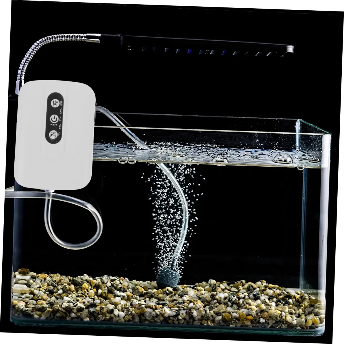 1juego Bomba De para Acuario USB Aireador Compacto y Silencioso para Peceras Generador De Burbujas De Suministro Acuático y Práctico