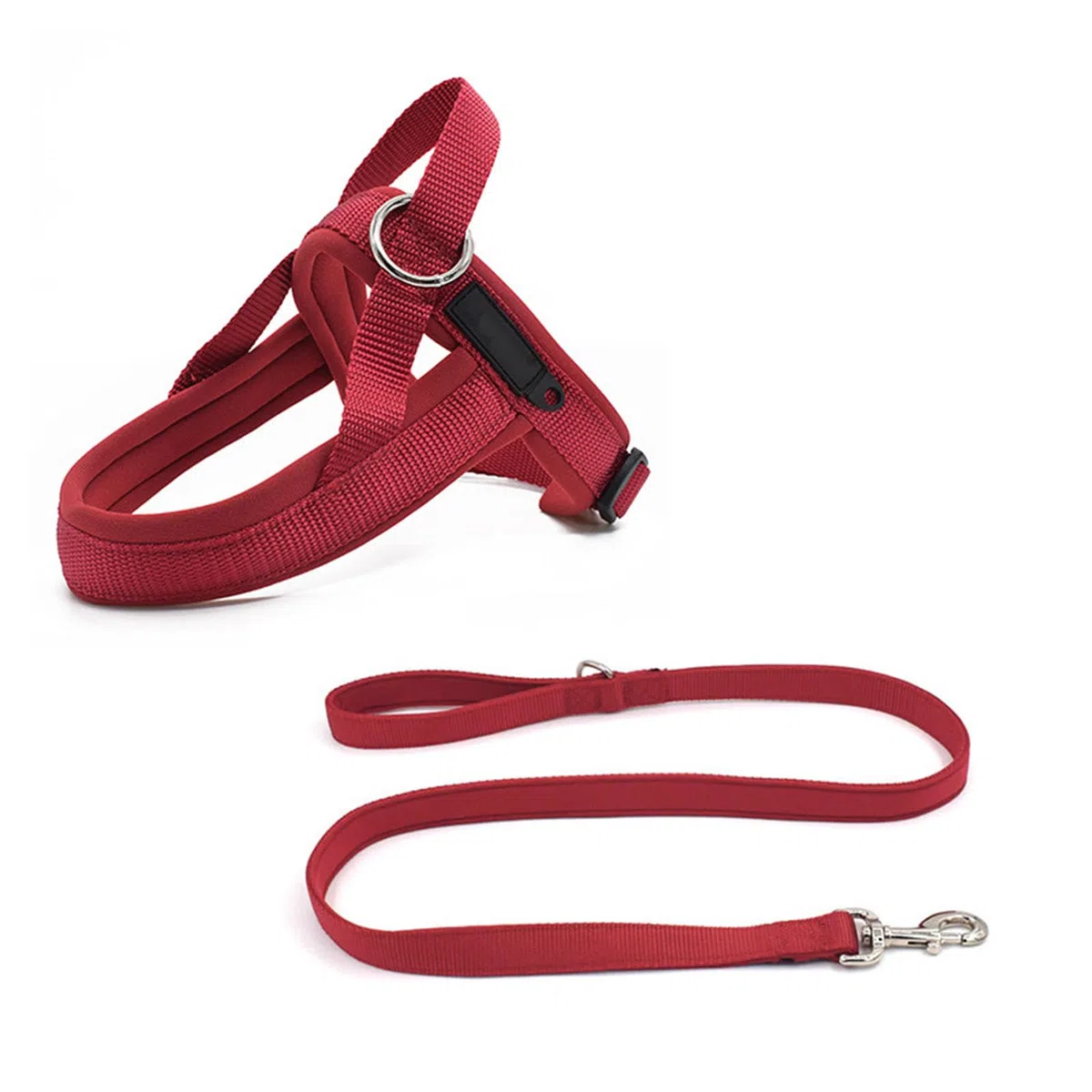 Arnés y Correa para Perros con Hebilla de Seguridad, de Malla Suave, Reflectante, Transpirable, fácil de Llevar, para Perros pequeños, medianos, gatos y Cachorros, Talla D-XL
