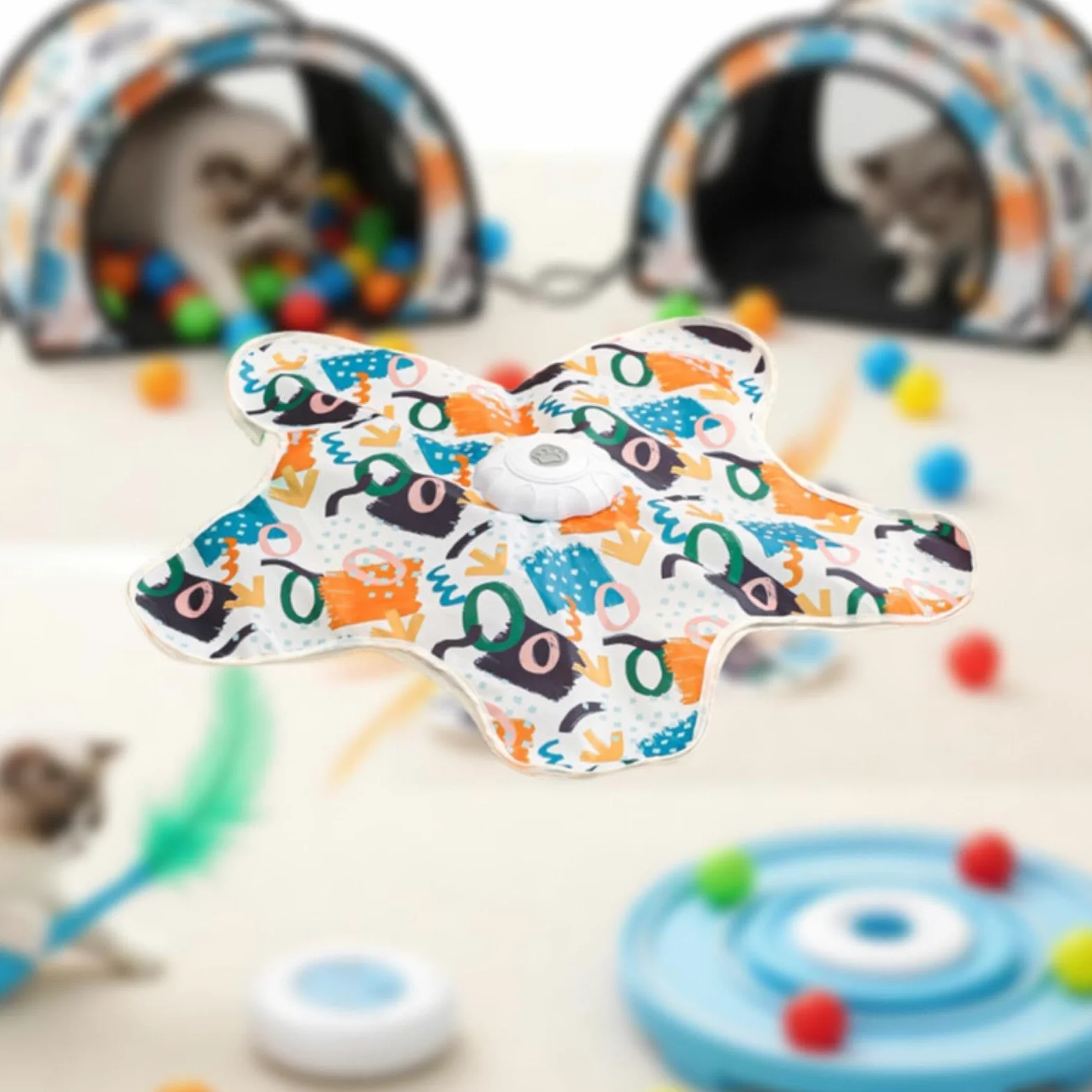 F Fityle Juguete Interactivo para Gatos, simulación, Entretenimiento, diversión, Juego Propio, Ejercicio en Interiores, varitas, Juguete para Gatos, 500 Mah